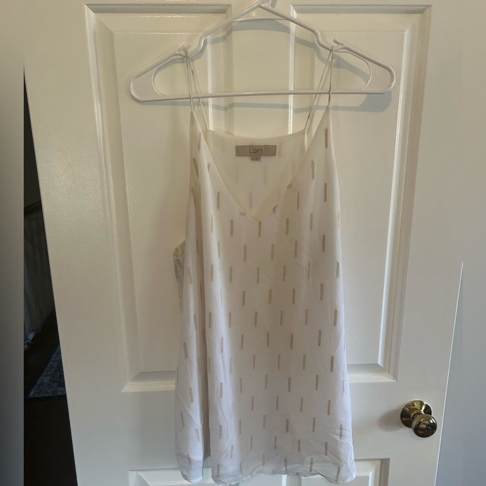 LOFT white tank blouse